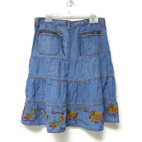 Department Of Peace embroidered denim skirt - Picture 2 of 6